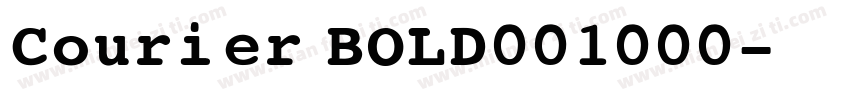 Courier BOLD001000字体转换